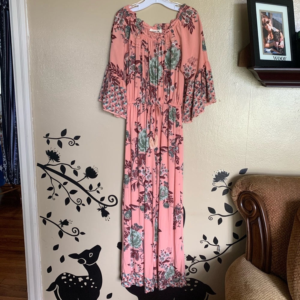 Girls floral jumpsuit size medium